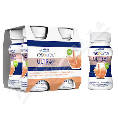 Levně Resource Ultra + HP Lískový oříšek por.sol.4x125ml