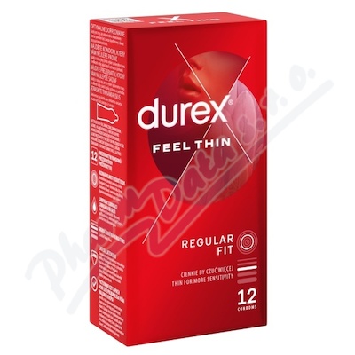 Levně DUREX Feel Thin Regular Fit prezervativ 12ks