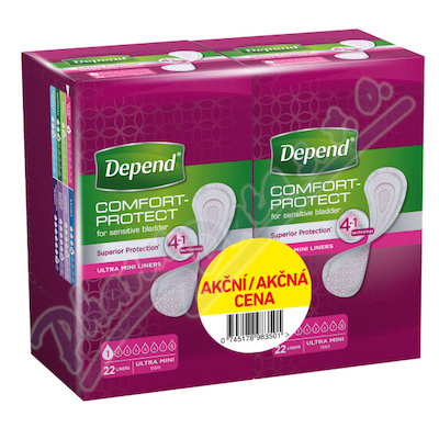 Levně Inkont.vlož.absor.DEPEND Ultra Mini Duopack 2x22ks