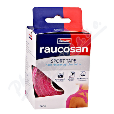 Levně Tejp.páska Raucosan KinesioTape 5cmx5m růž.