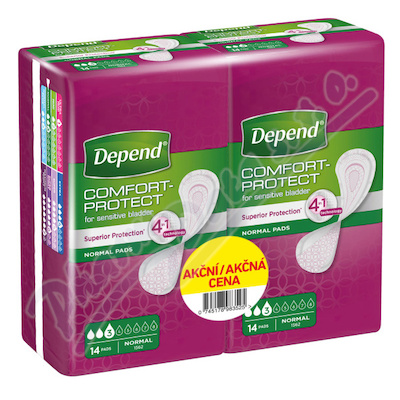 Levně Inkont.vložky absor.DEPEND Normal Duopack 2x14ks