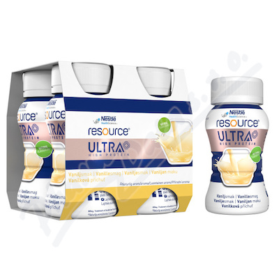 Levně Resource Ultra + HP Vanilkový por.sol.4x125ml