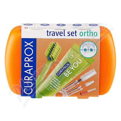 Levně CURAPROX Travel set ORTHO oranžový