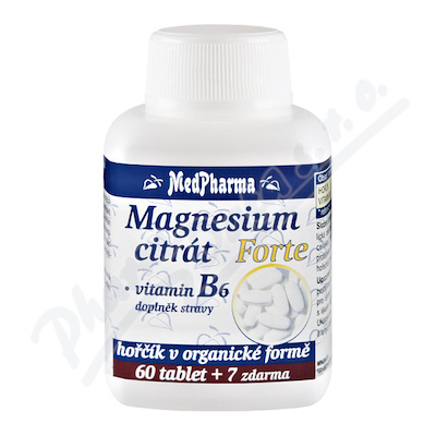 Levně MedPharma Magnesium citrát Forte B6 tbl.67