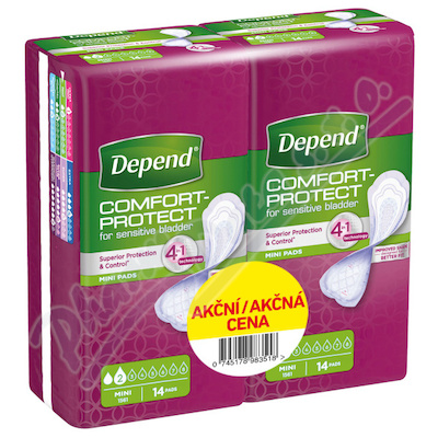 Levně Inkont.vložky absorpní DEPEND Mini Duopack 2x14ks