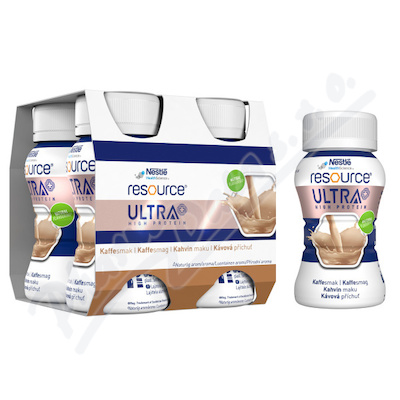 Levně Resource Ultra + HP Kávový por.sol.4x125ml