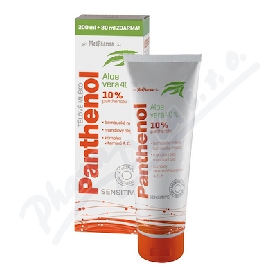 Levně MedPharma Panthenol 10% Sens.těl.ml.200+30mlZDARMA