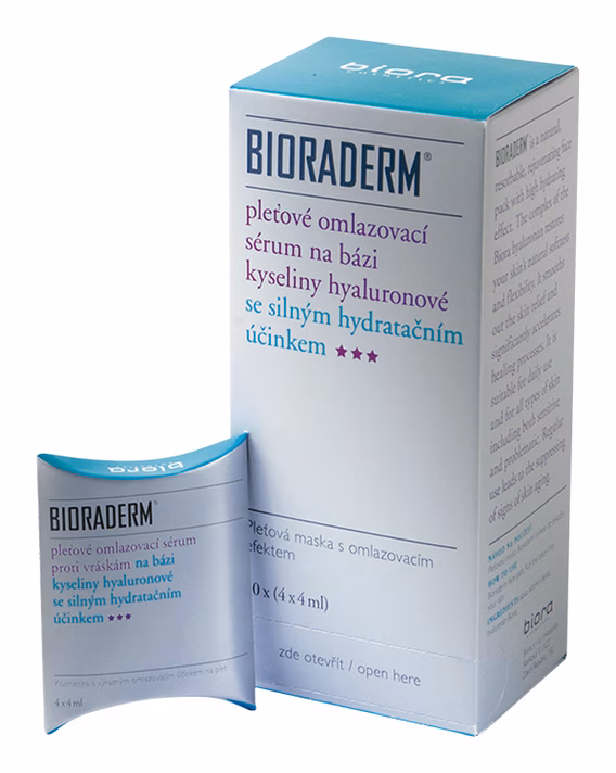 BIORADERM pleťové sérum 4x4ml proti vráskám na báziHA
