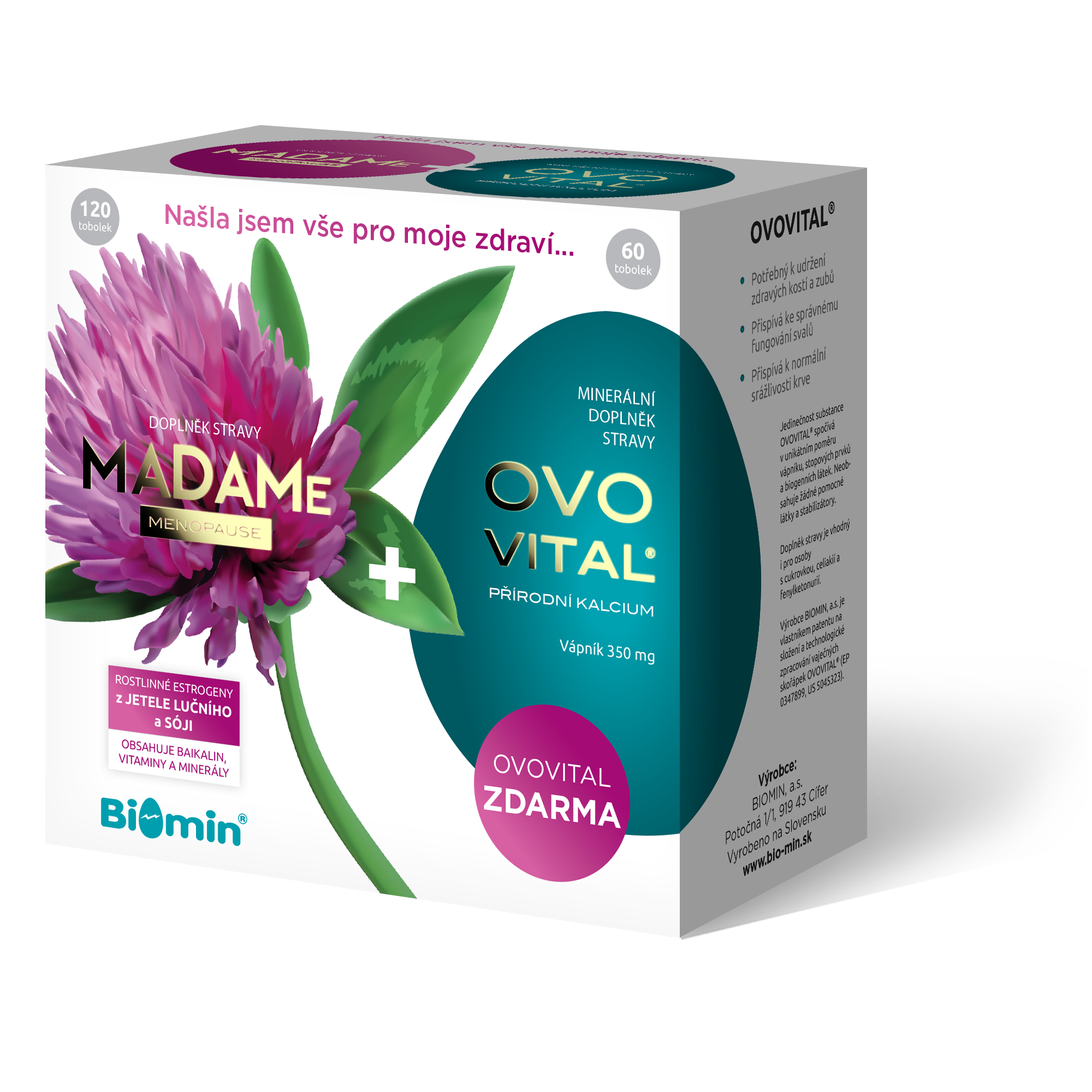 Levně Biomin MADAMe Menopause tob.120+OVOVITAL tob.60