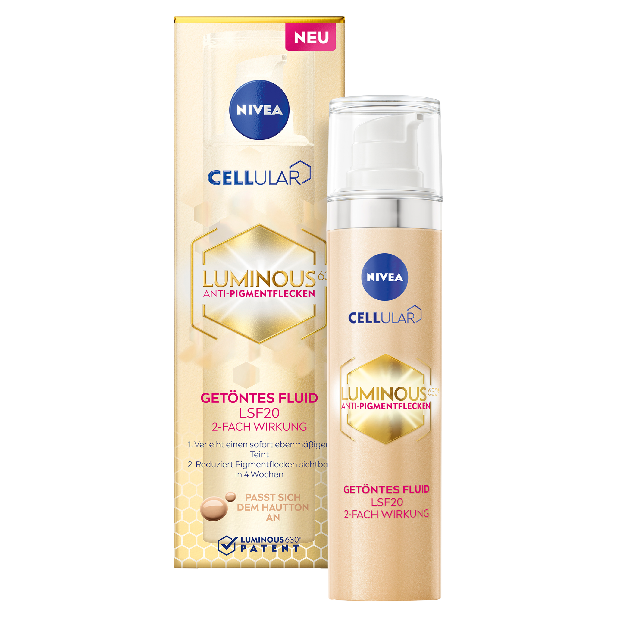 Levně NIVEA Cellular Luminous tónovaný krém OF20 40ml