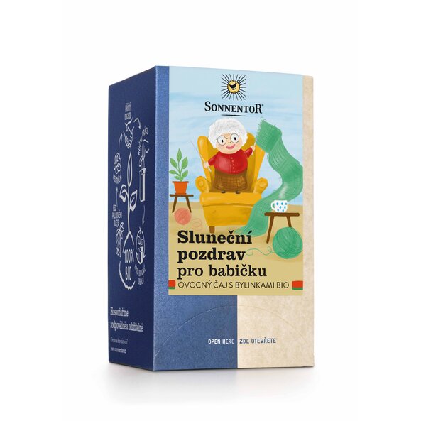 Levně Čaj Sluneční pozdrav pro babičku, ovocý bylinný BIO 18x2,5g n.s.