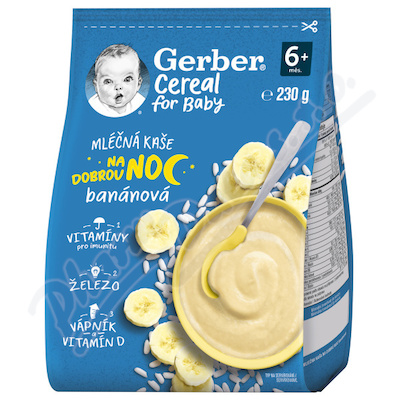 Levně Gerber Cereal Ml.kaše na dobrou noc banán.230g 6M