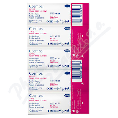 Levně COSMOS náplasti Pevná strips 60x20mm 5ks