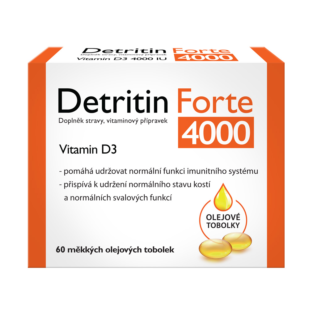 Levně Detritin Forte Vitamin D3 4000 IU 60 měk.tobolek