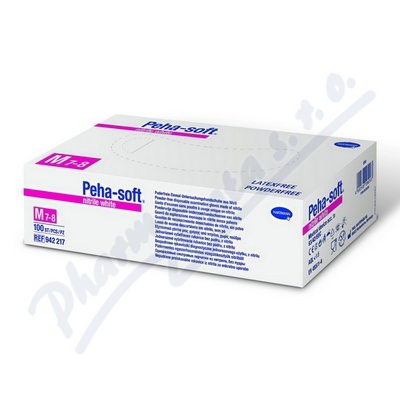 Levně Rukavice vyš.Peha-Soft NITRILE Wh.b.p.nes.S 100ks