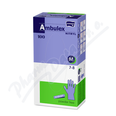 Levně Ambulex Nitryl rukavice nepudrové violet M 100ks