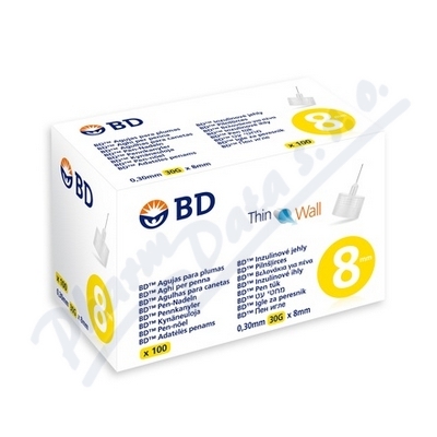 Levně Inzulinové jehly BD 0.30x8mm (30G) 100ks