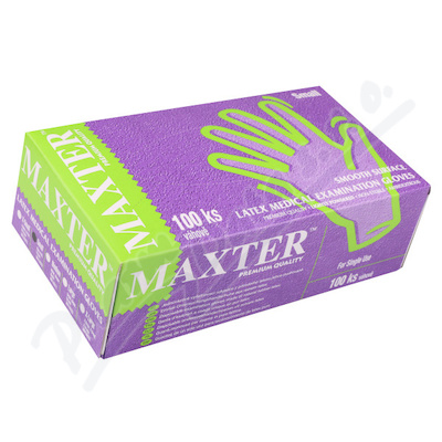 Levně Rukavice latexové MAXTER pudrové vel.S 100ks