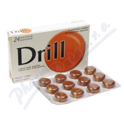 Levně Drill Růžový Med 3mg/0.2mg pas.24