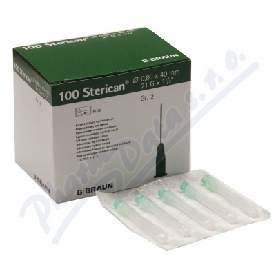 Levně Inj.jehla STERICAN 21G/0.8x40mm zelená ster.100ks