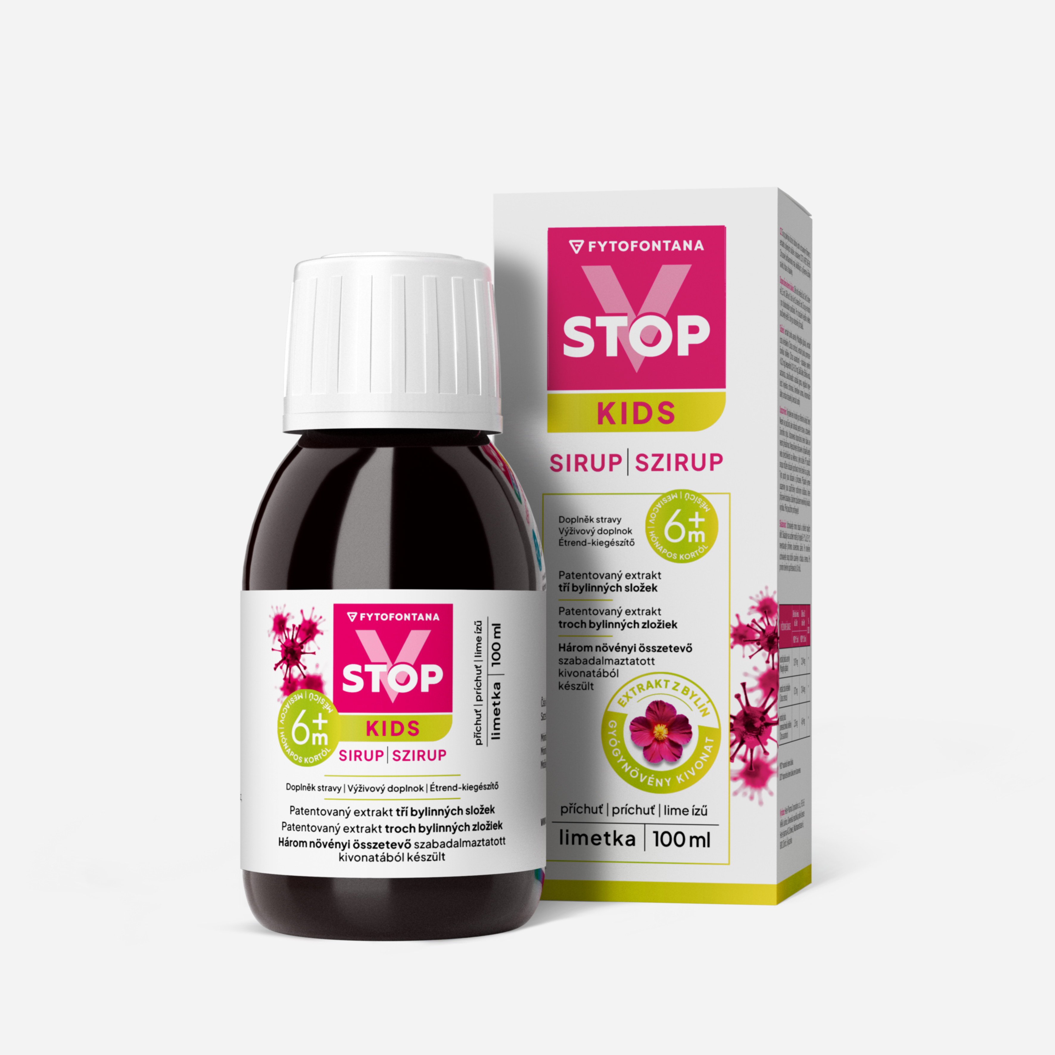Levně Fytofontana V-STOP sirup KIDS 6m+ limetka 100ml