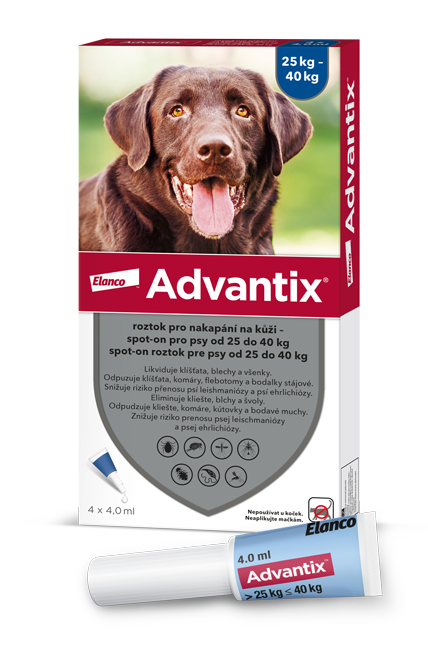 Levně Advantix pro psy 25-40kg spot-on 4x4ml