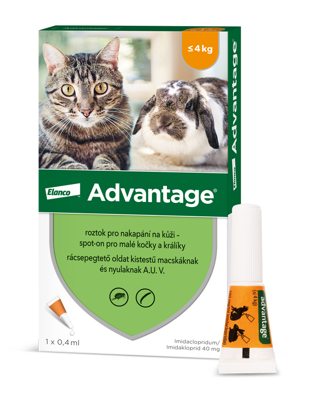 Levně Advantage 40mg malé kočky+králíci spot-on 1x0.4ml