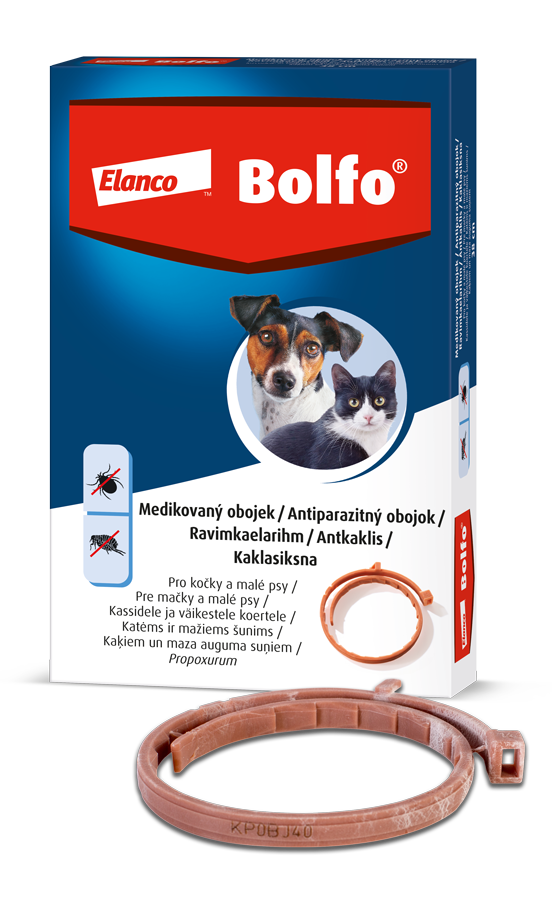 Levně Bolfo 1.234g obojek pro kočky a malé psy 38cm