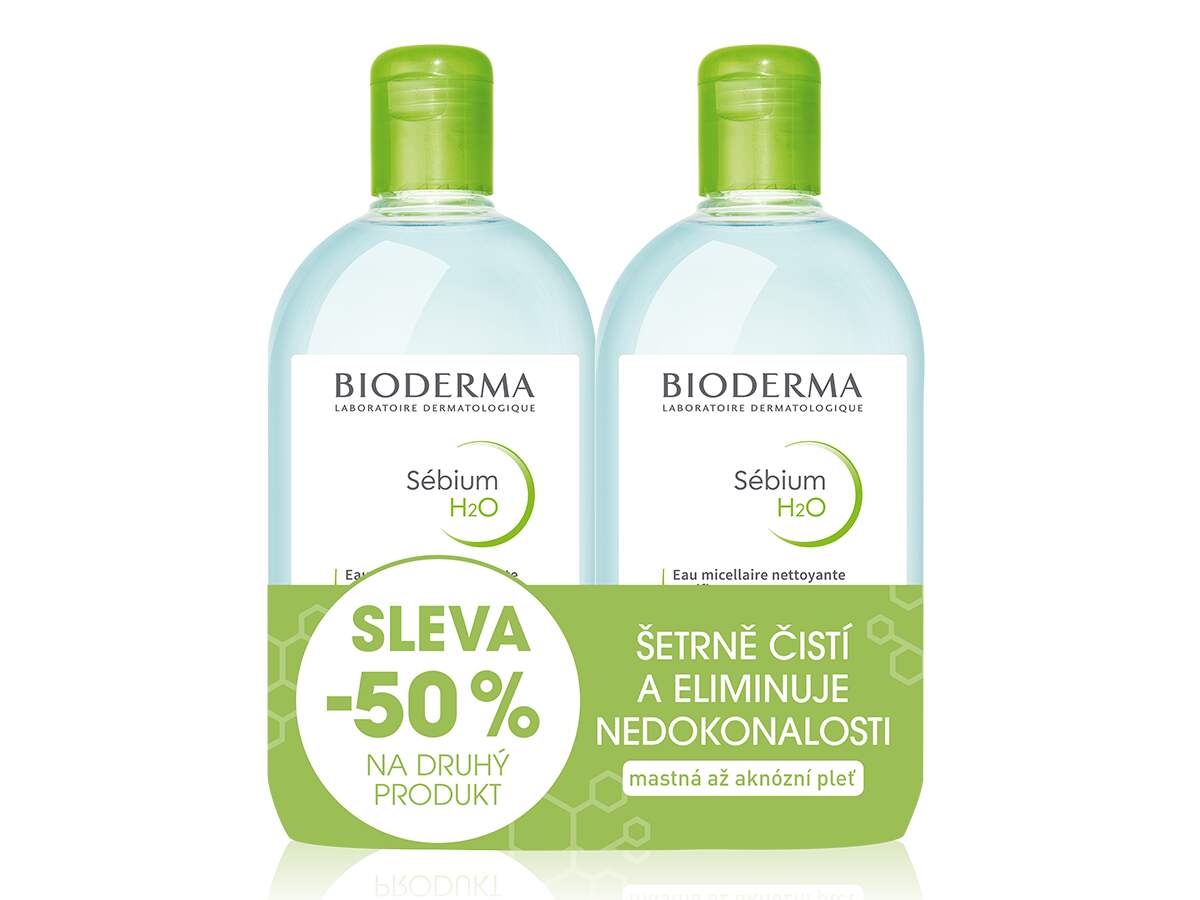 Levně BIODERMA Sébium H2O 500ml 1+1 Festival