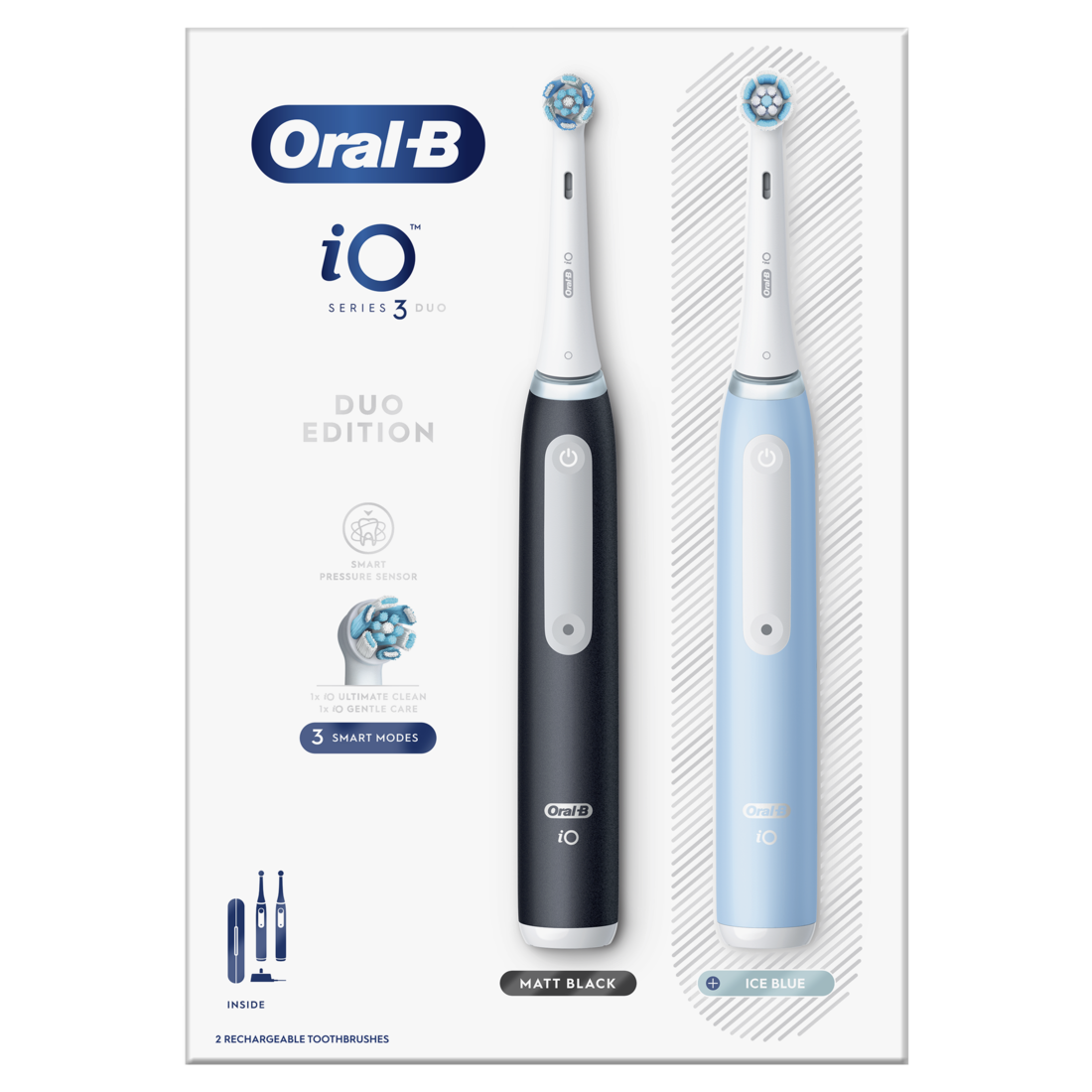 Levně Oral-B iO Series 3 Duo Black&Ice Blue elektrický kartáček