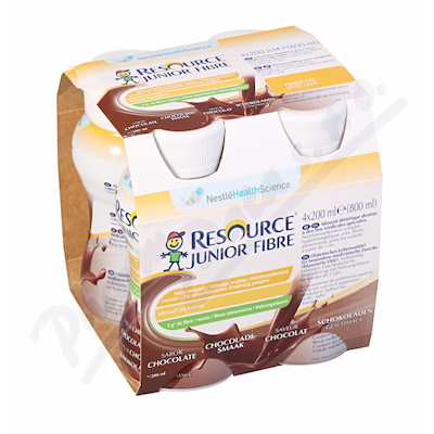 Levně Resource Junior Fibre Kakao por.sol.4x200ml