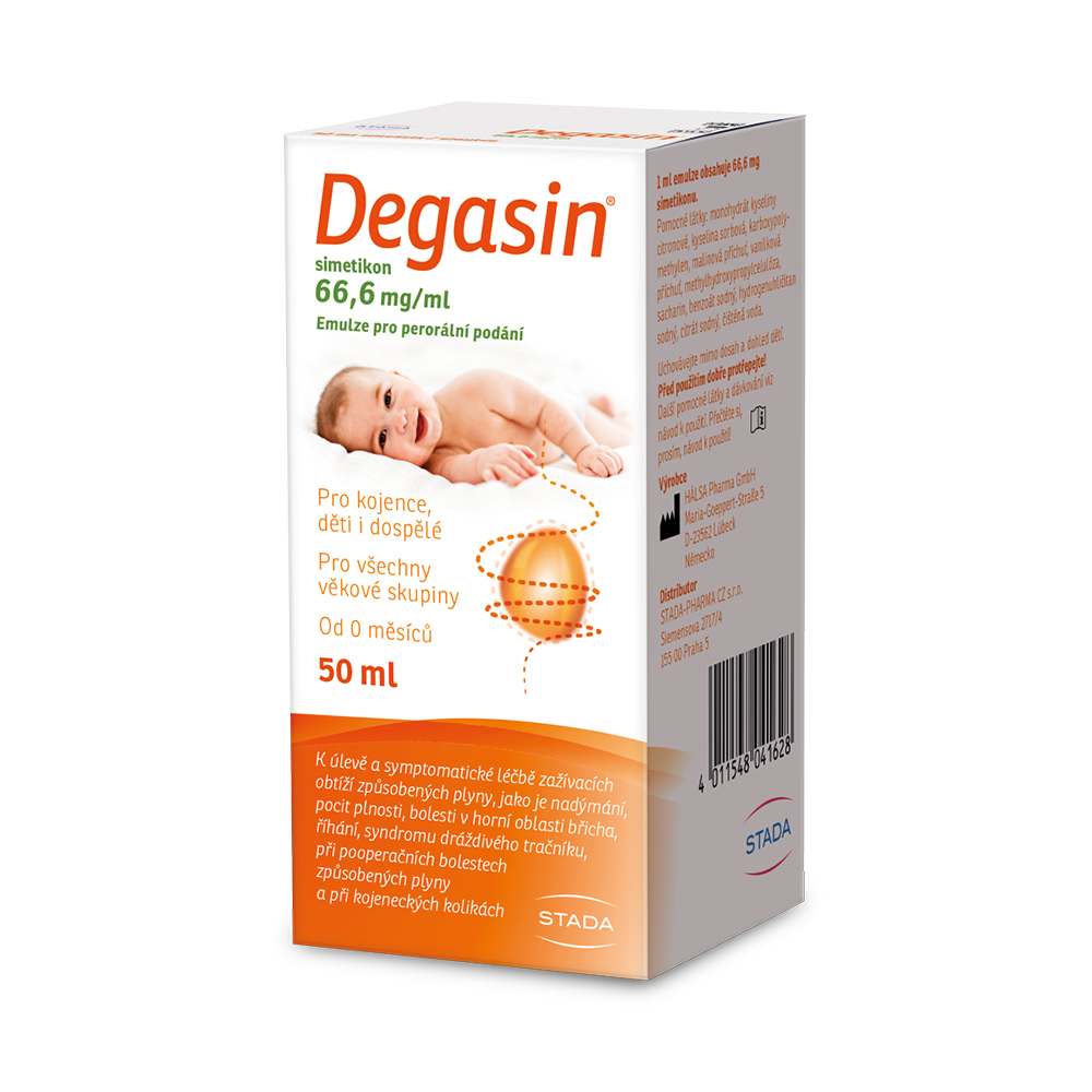 Levně Degasin simetikon 66,6mg/ml emulze při nadýmání 50 ml