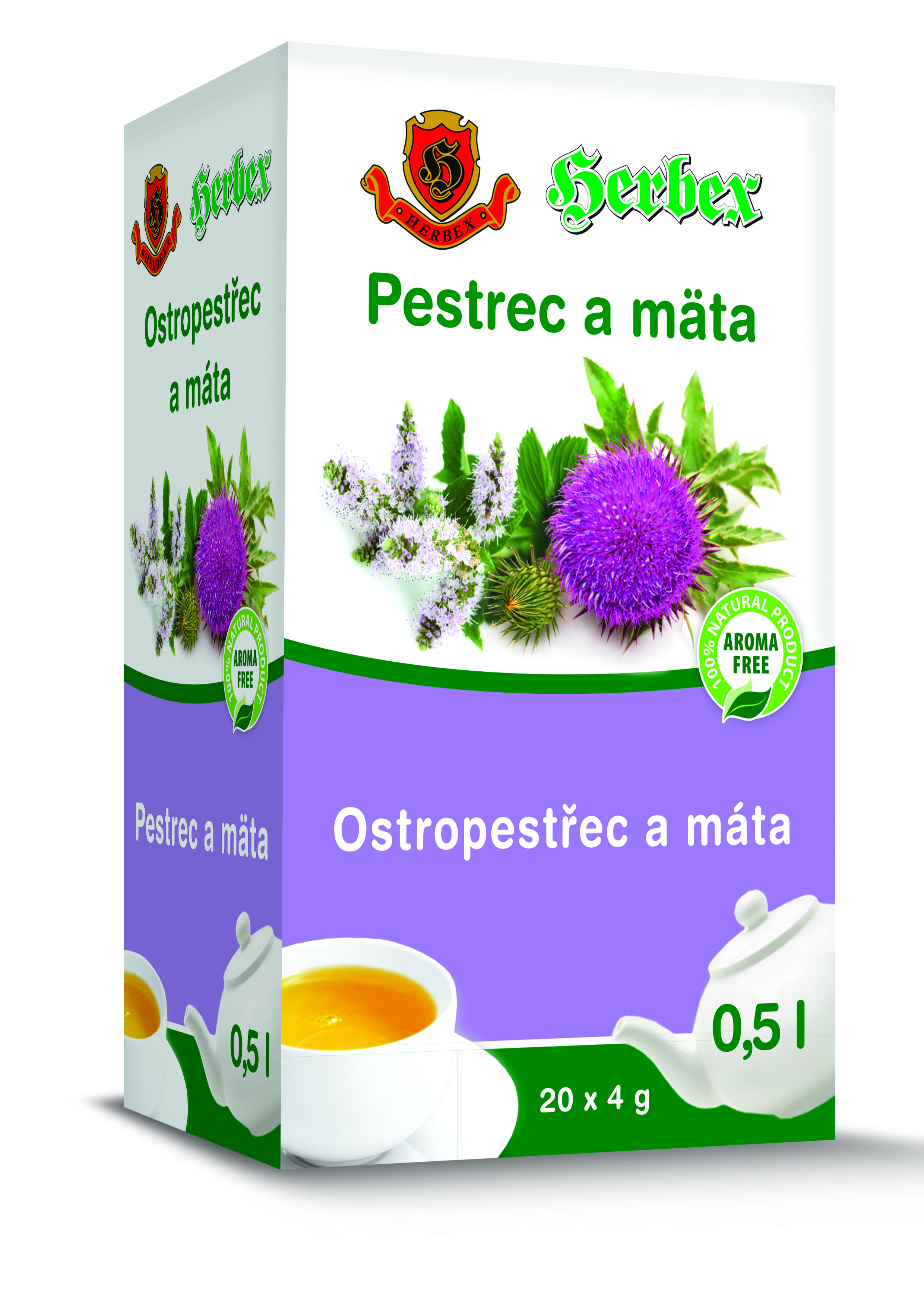 Levně HERBEX Ostropestřec a máta n.s.20x4g