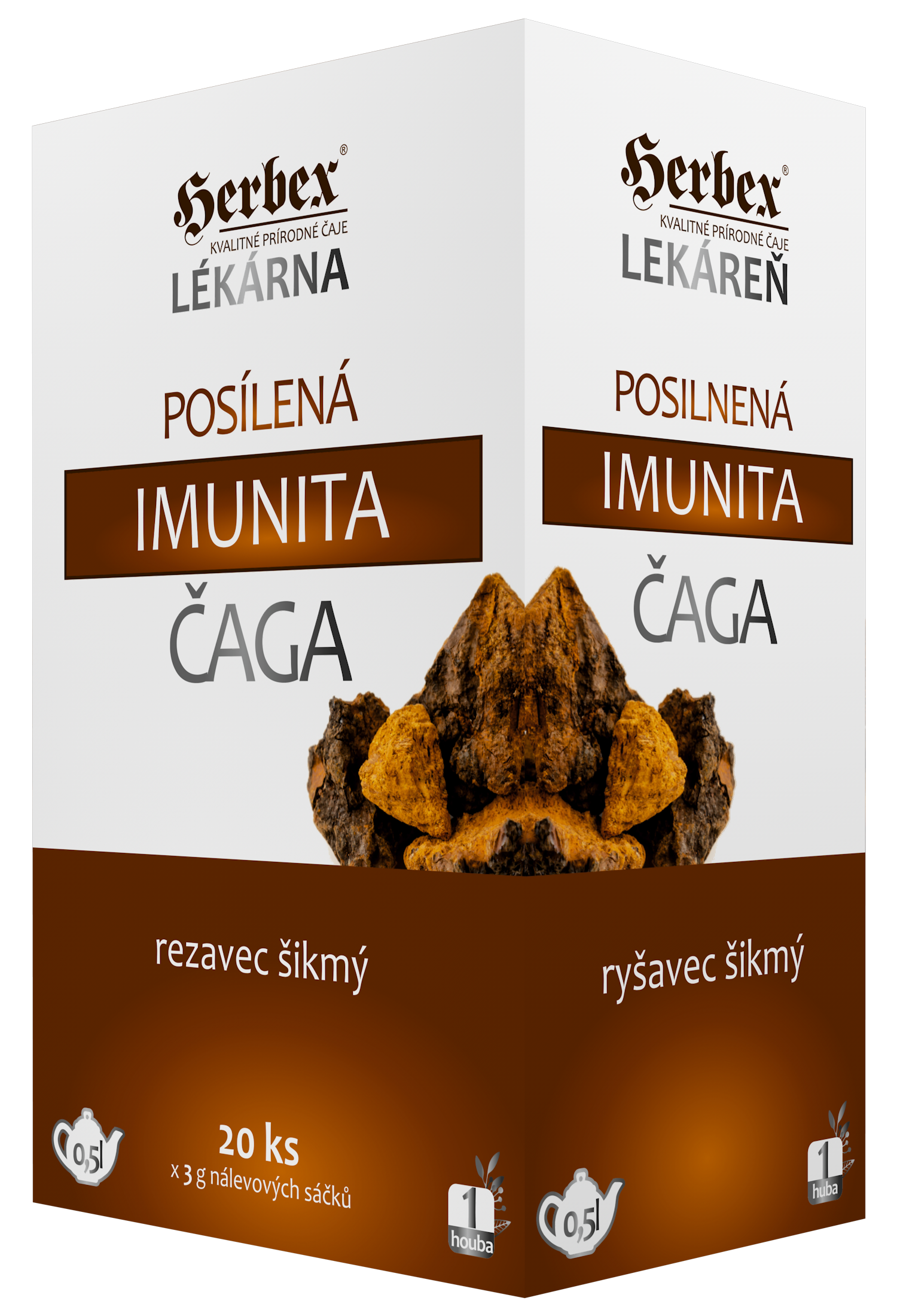 Levně HERBEX lékárna Posílená imunita ČAGA n.s.20x3g