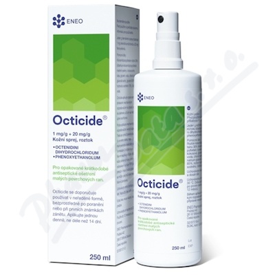Levně Octicide 1mg/g+20mg/g drm.spr.sol.1x250ml