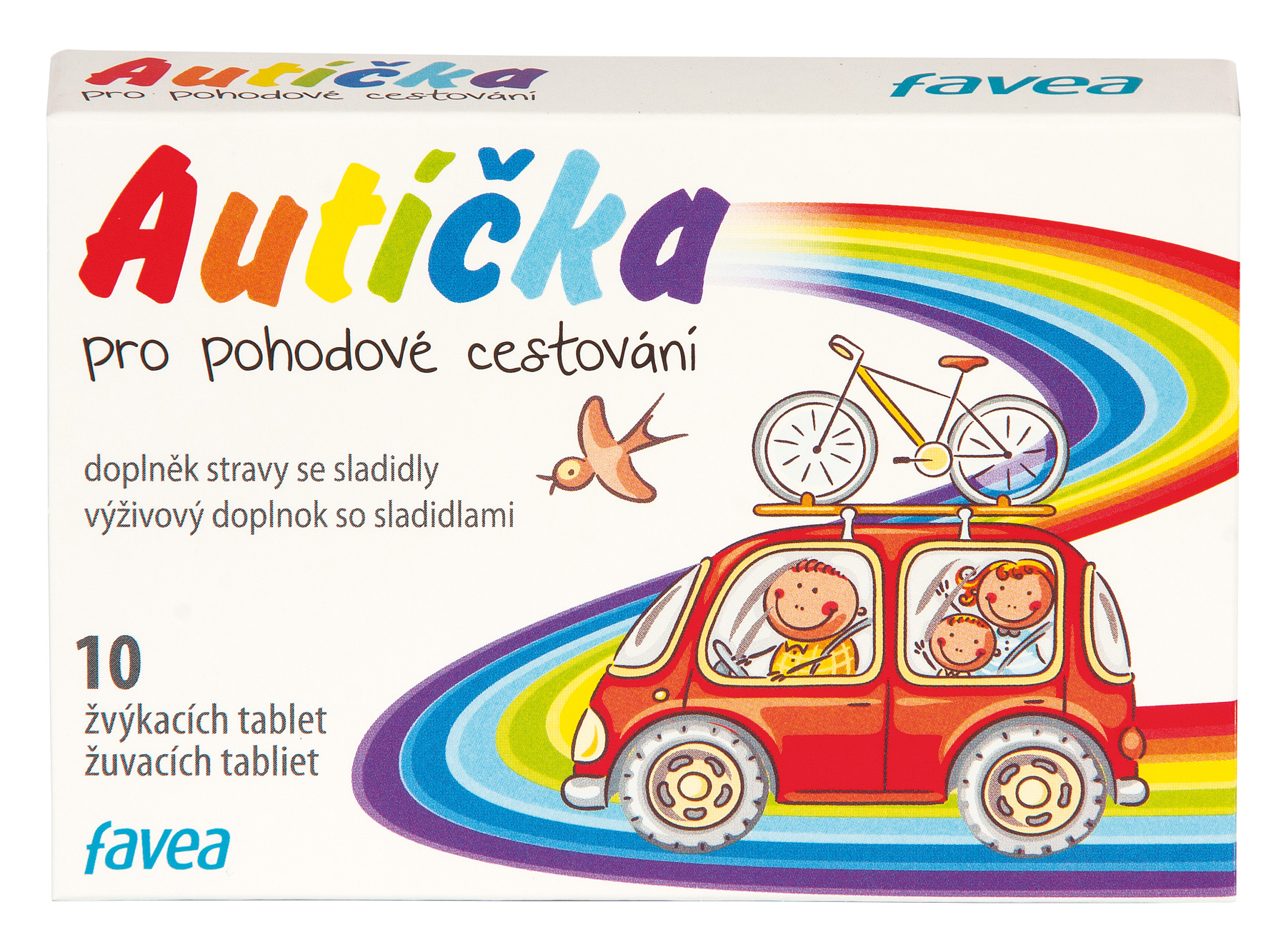 Levně Favea Autíčka pro pohodové cestování žvýk.tbl.10