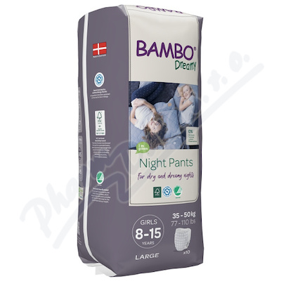 Levně Bambo Dreamy Night Pants 8-15let Girl 35-50kg 10ks