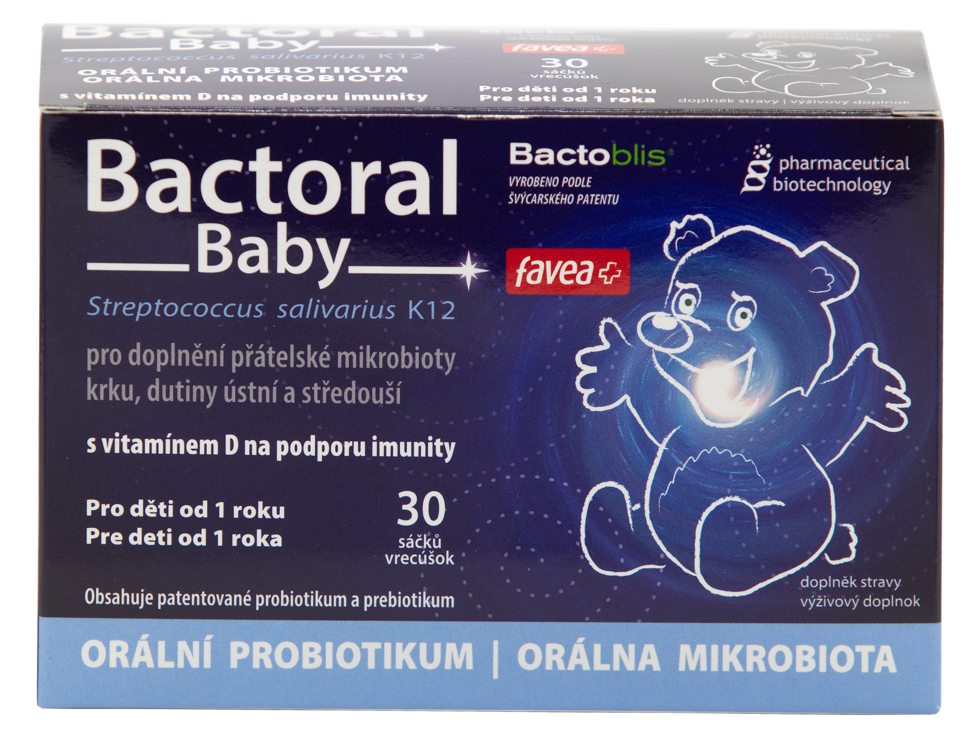 Levně Favea Bactoral Baby s vitamínem D 30 sáčků
