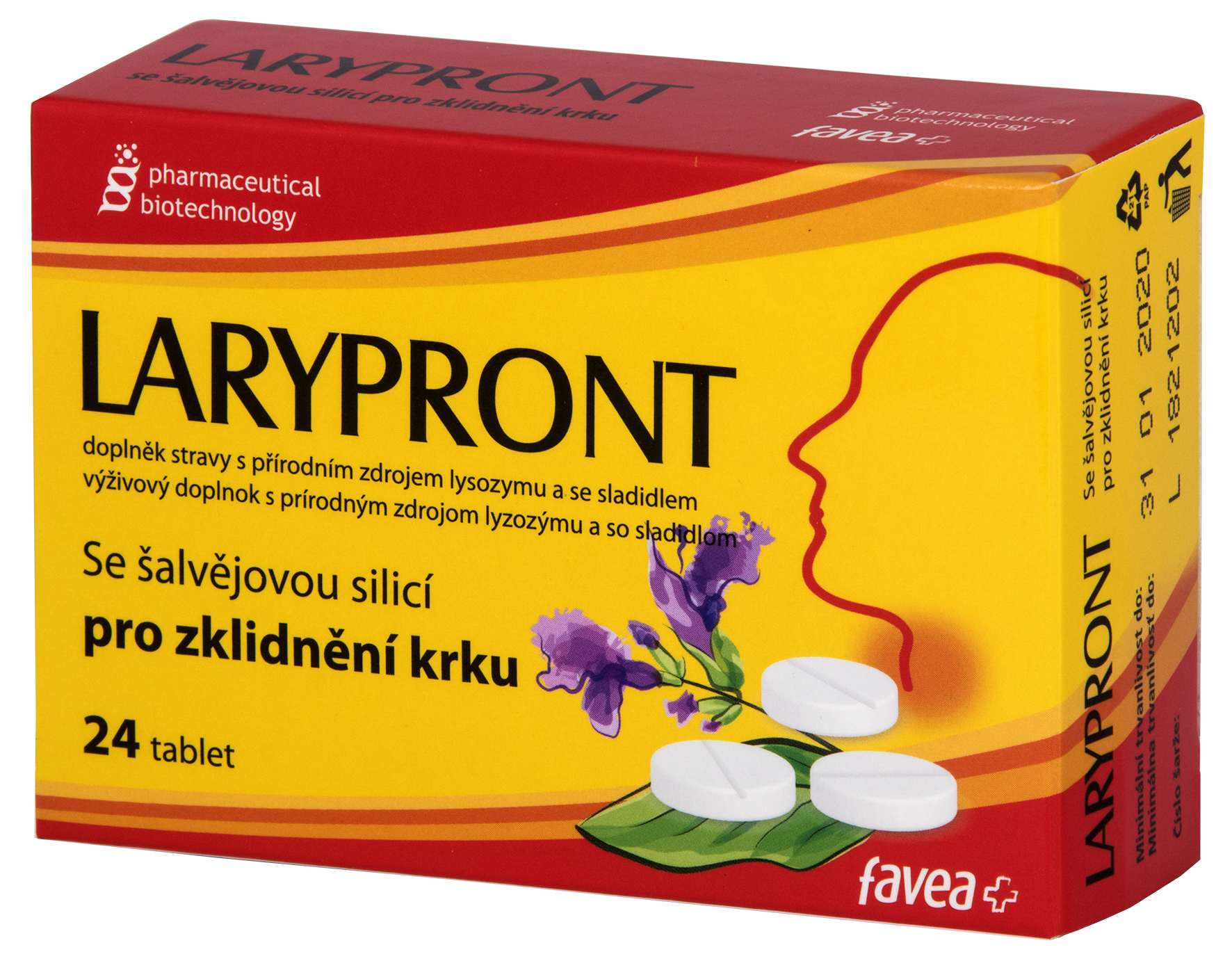 Levně Favea Larypront se šalvějovou silicí tbl.24