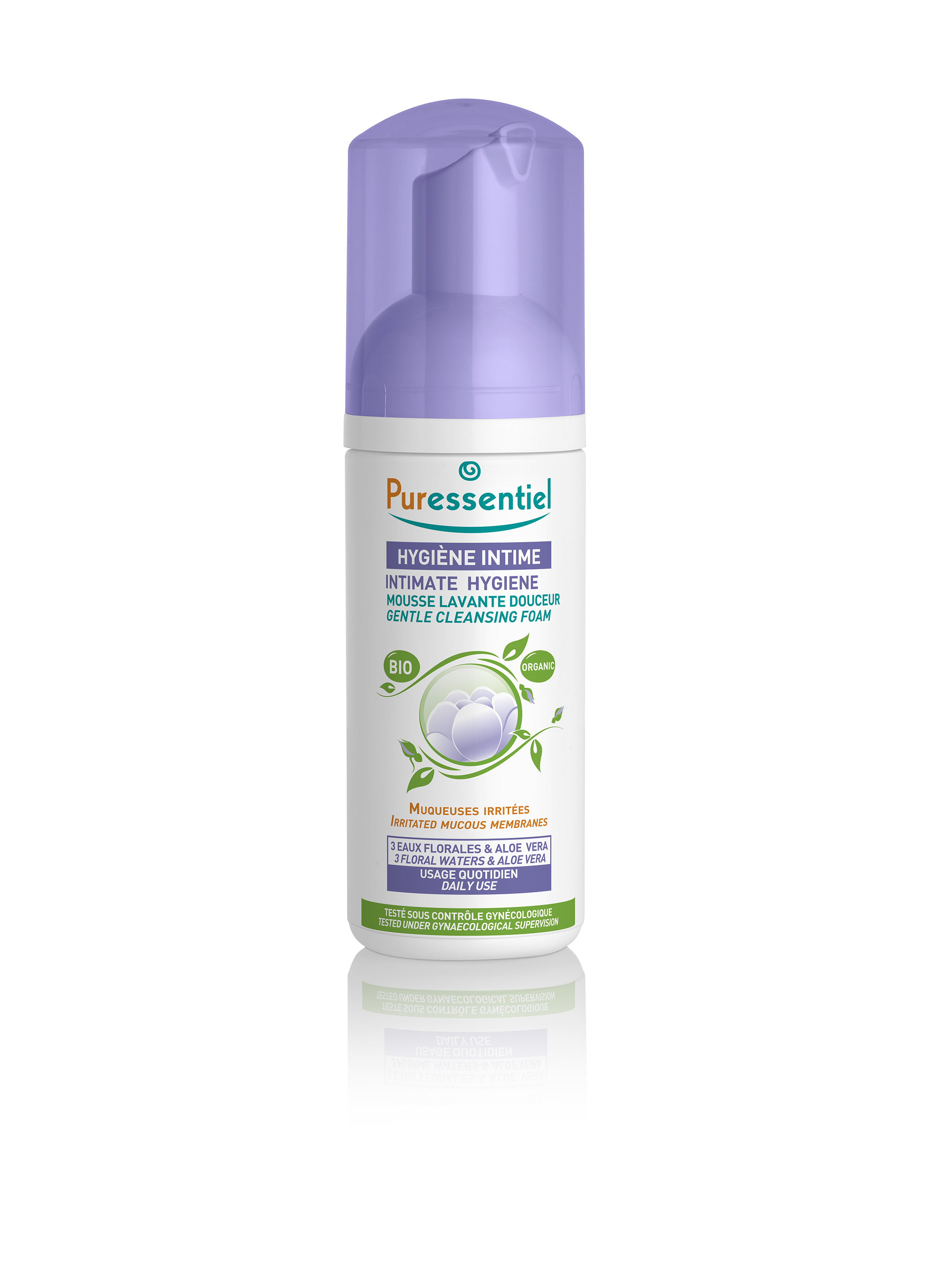 Levně PURESSENTIEL ORGANIC Intimní mycí pěna BIO 150ml