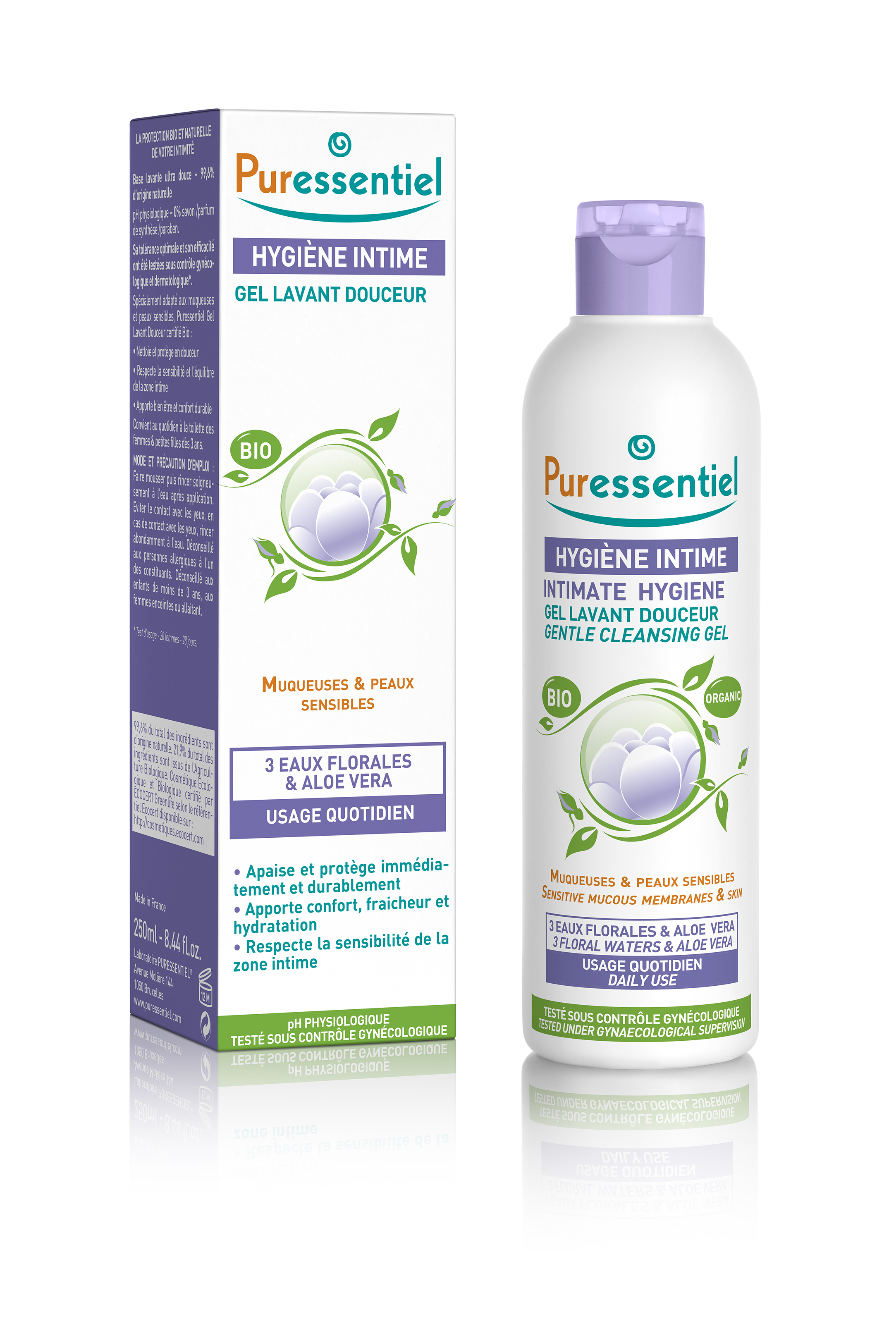 Levně PURESSENTIEL ORGANIC Gel na intimní hygienu BIO 250m