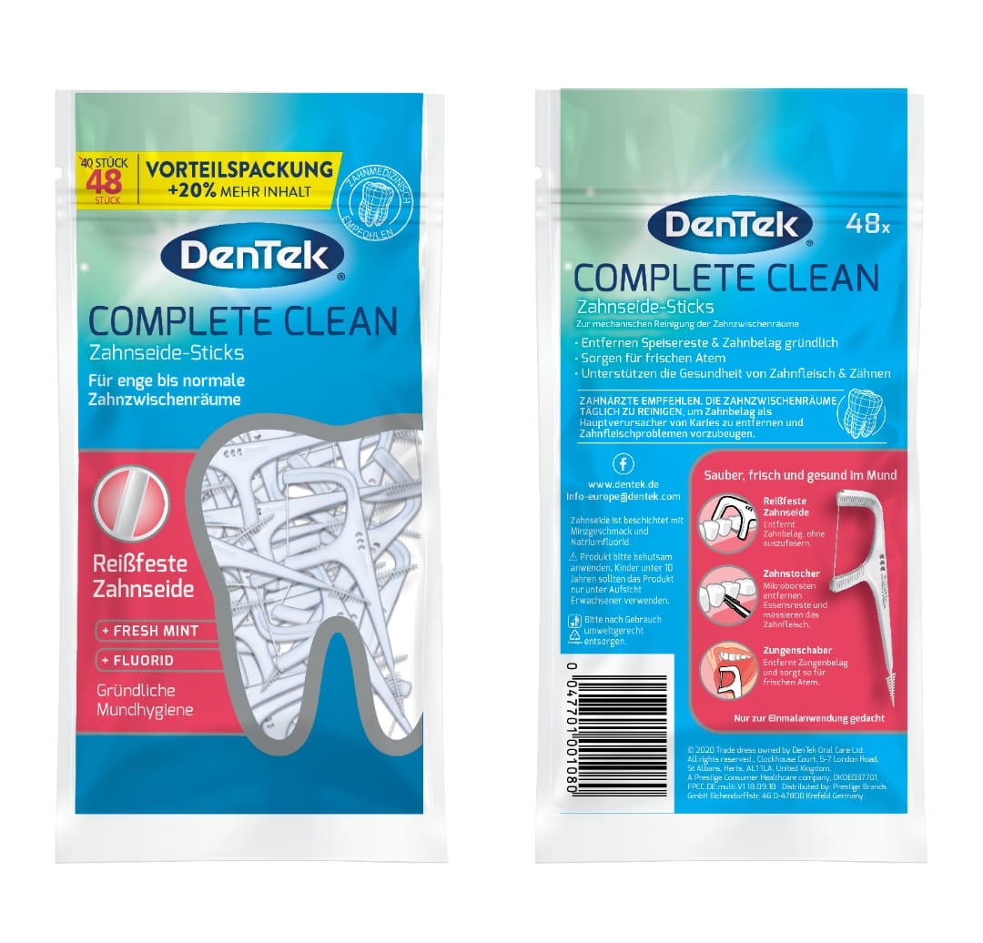 Levně DenTek dentální nit s párátkem 48ks