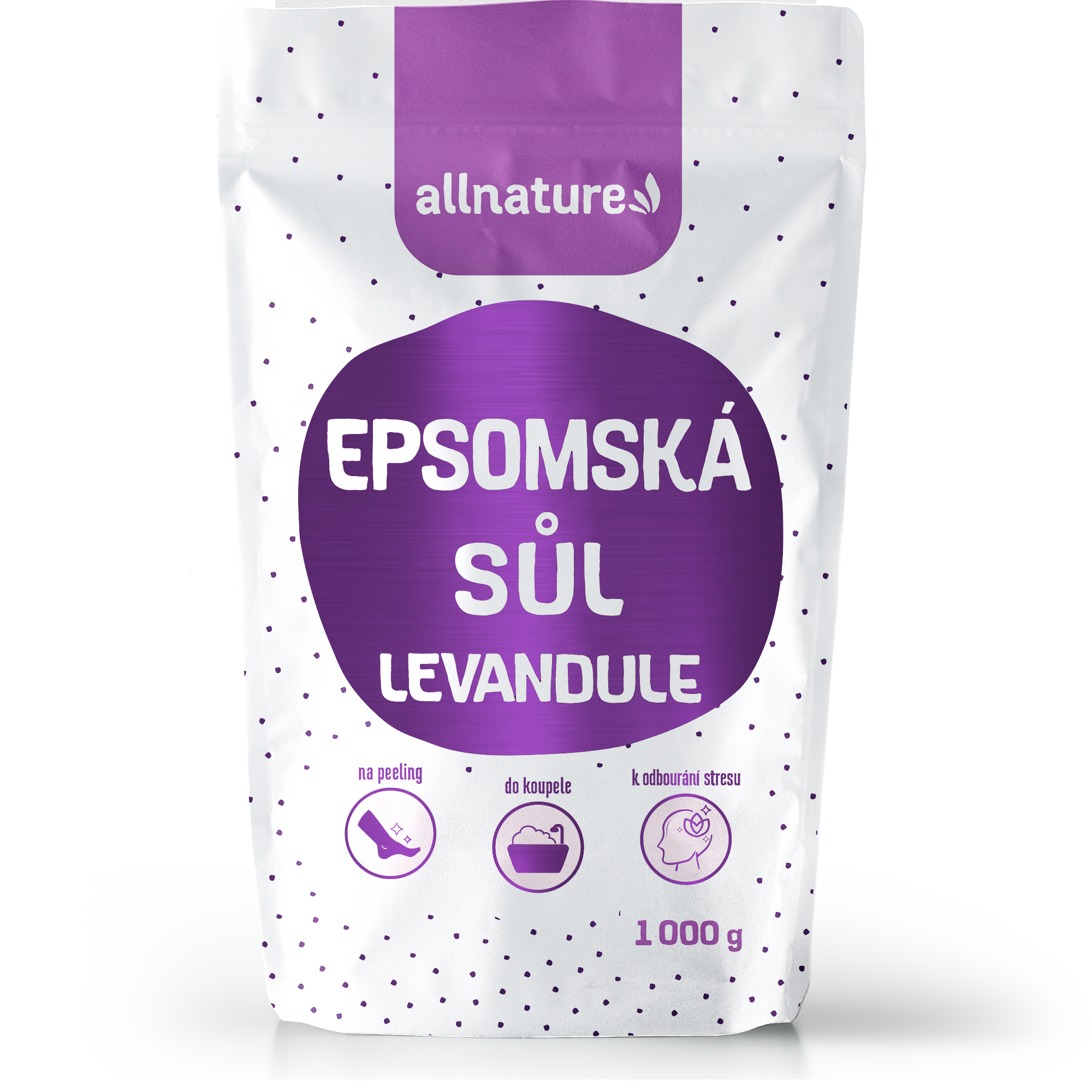 Levně Allnature Epsomská sůl Levandule 1000g