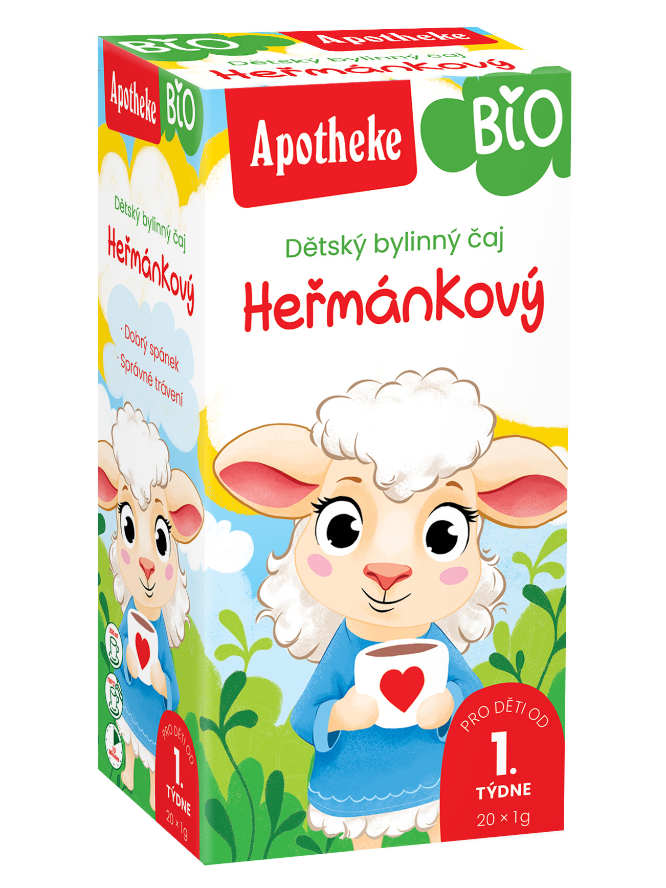 Levně Apotheke Dětský čaj BIO heřmánkový 20x1g