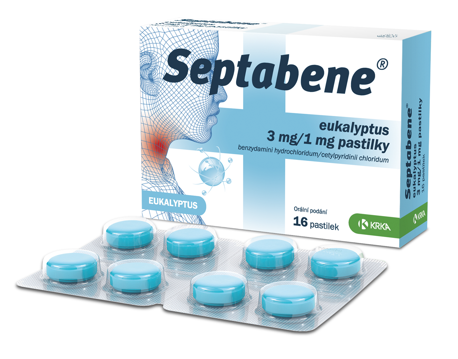 Levně Septabene Eukalyptus 3mg/1mg pas.16