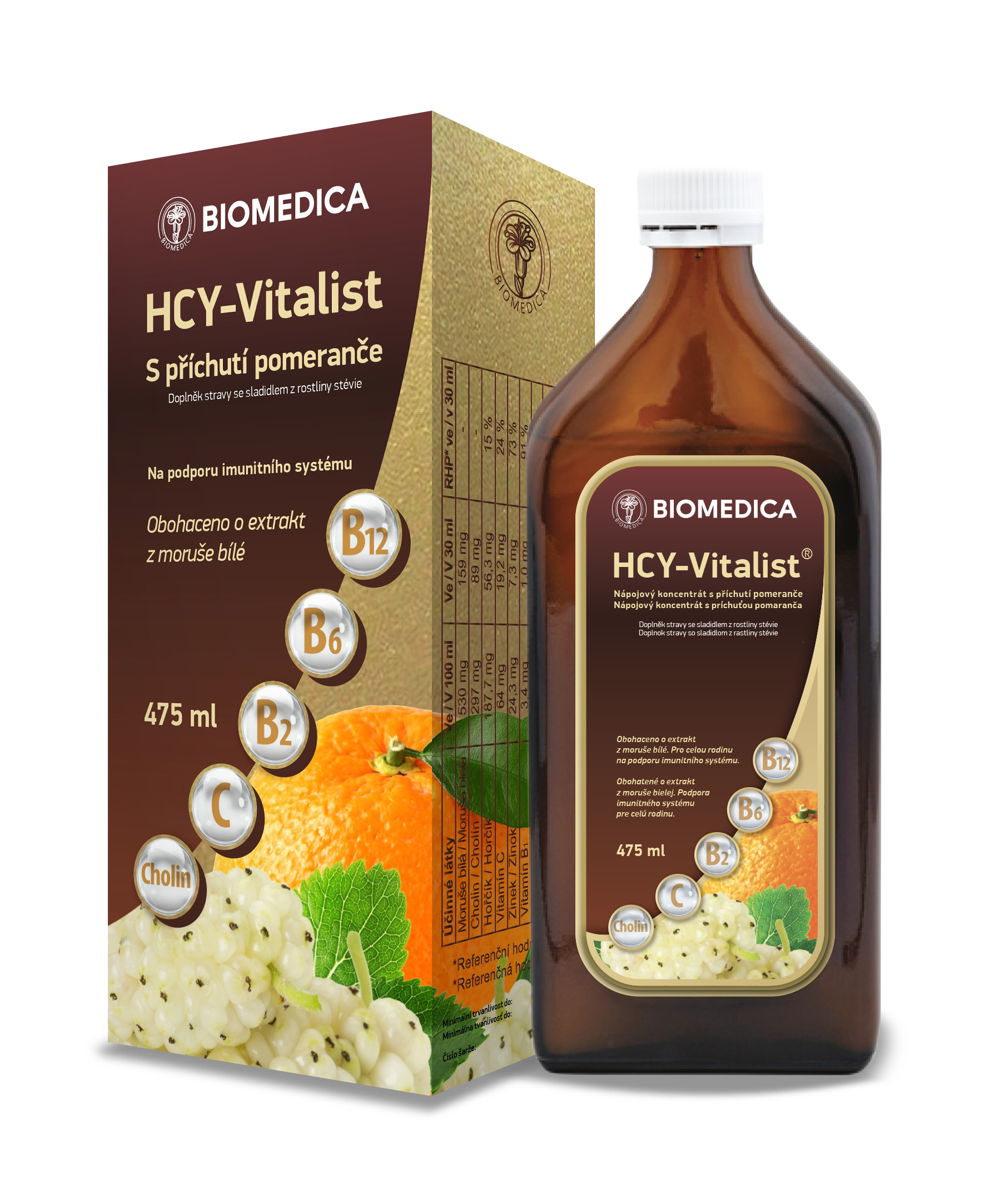 Levně HCY-Vitalist s příchutí pomeranče 475ml