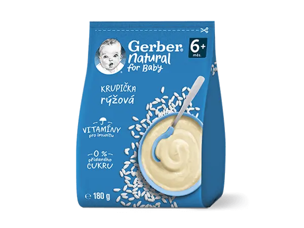 Levně Gerber Natural Rýžová krupička 180g 6M
