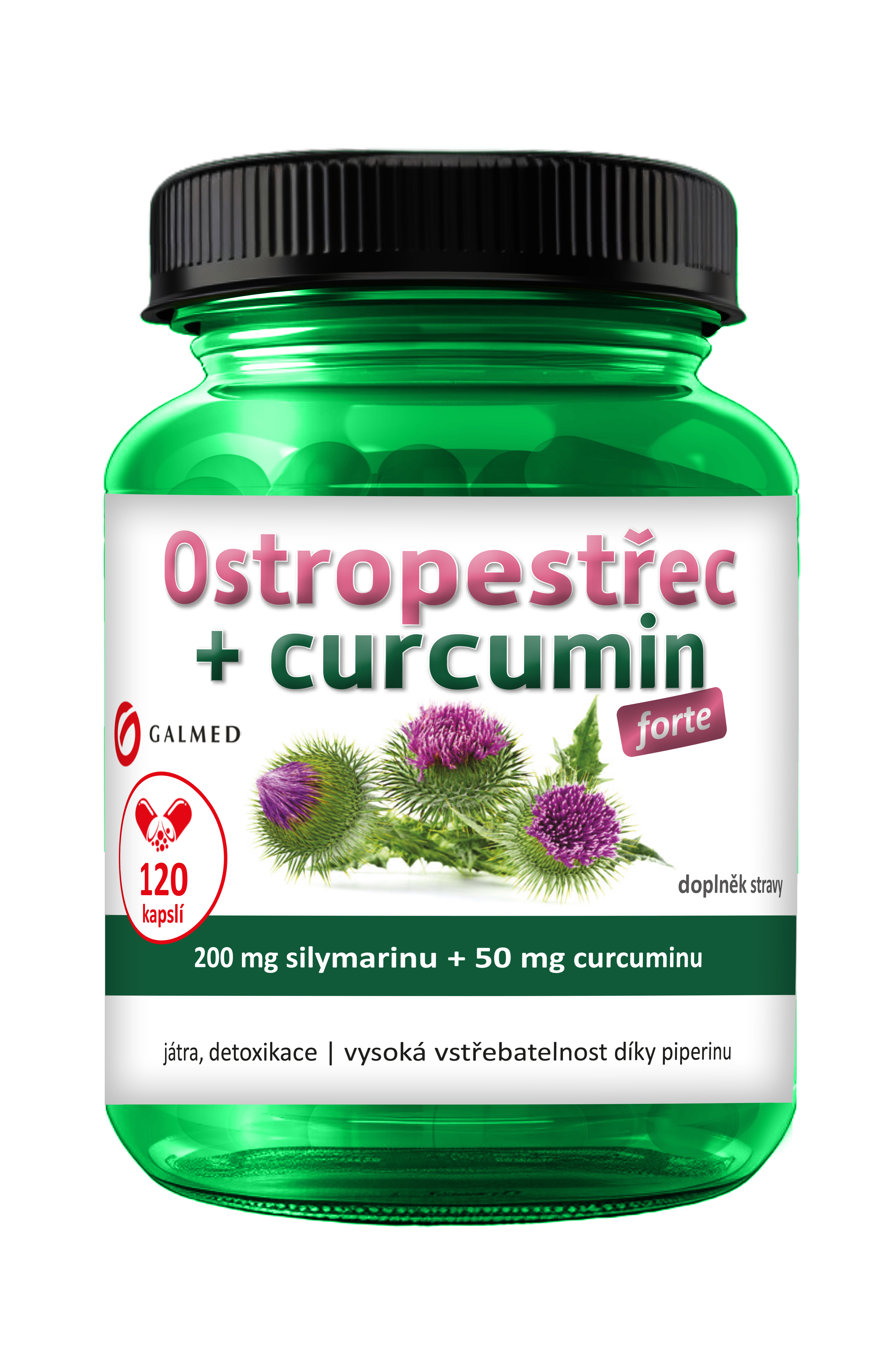 Levně Ostropestřec forte + curcumin Galmed cps 120