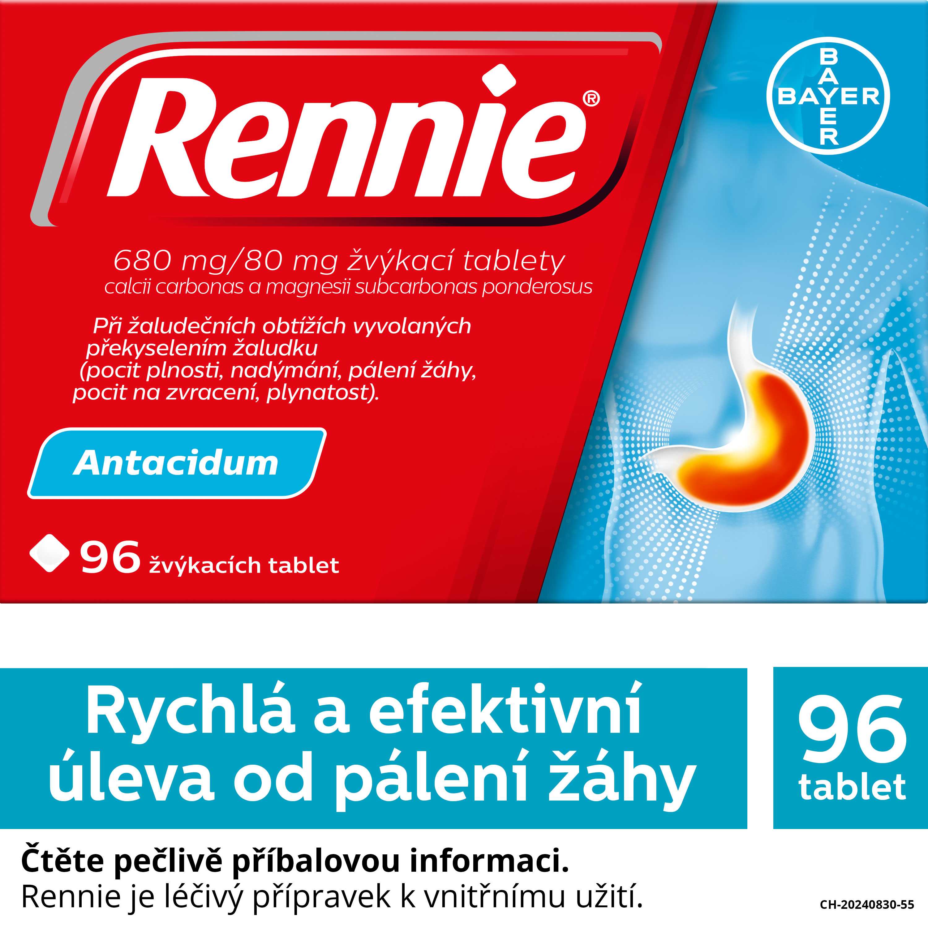 Rennie 96 žvýkacích tablet