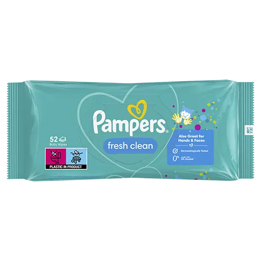 Levně Pampers vlhčené ubrousky Fresh Clean 52ks